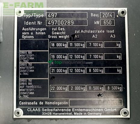 Cosechadora de Cereal - Claas - jaguar 980