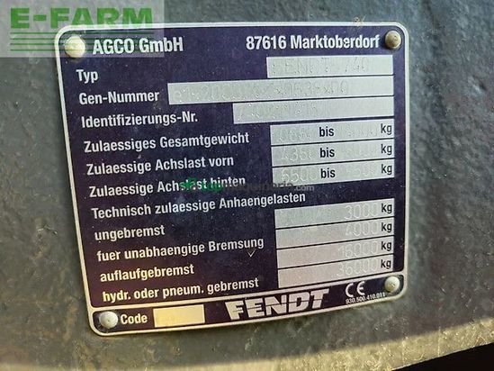 Tractor agrícola - Fendt - 718 s4 profi ( 716 720 722 724 )