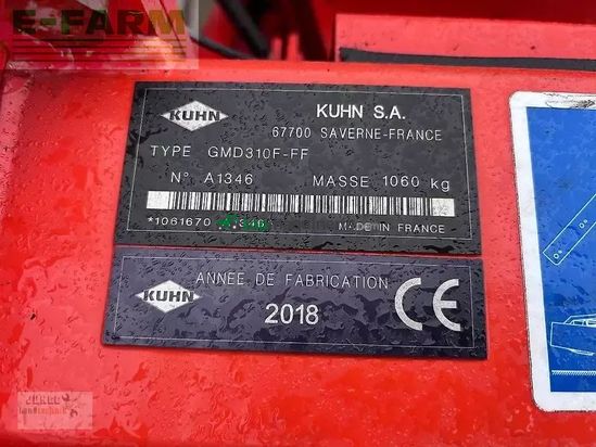 Cortacésped manual - Kuhn - gmd 310 f