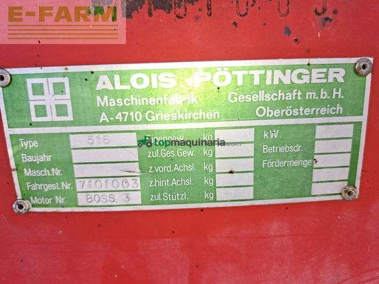 Cinta transportadora de forraje - Pöttinger - boss 3