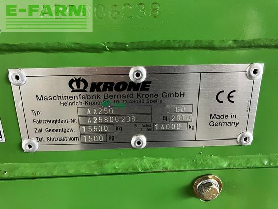 Cinta transportadora de forraje - Krone - ax 250 gd