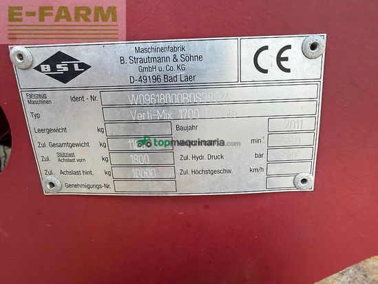 Remolqu esparcidor - Strautmann - verti mix 1700 double