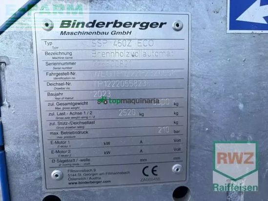 Remolqu agrícola - Binderberger - ssp 450 sägespaltautomat