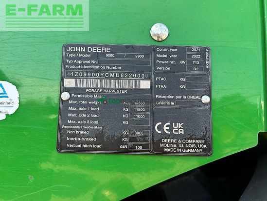Cosechadora de Cereal - John Deere - 9900
