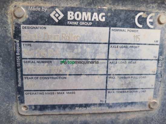 Rodillos compactador BOMAG BW216D5