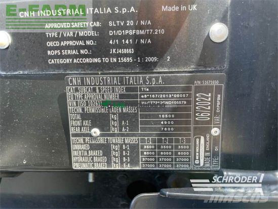 Tractor agrícola - New Holland - t 7.210