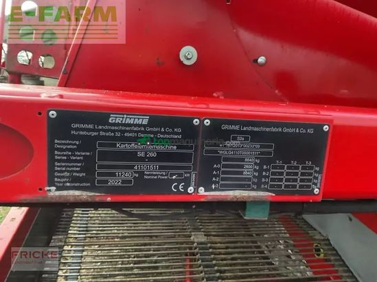 Cosechadora - arrancadora de patata - Grimme - se 260 ub