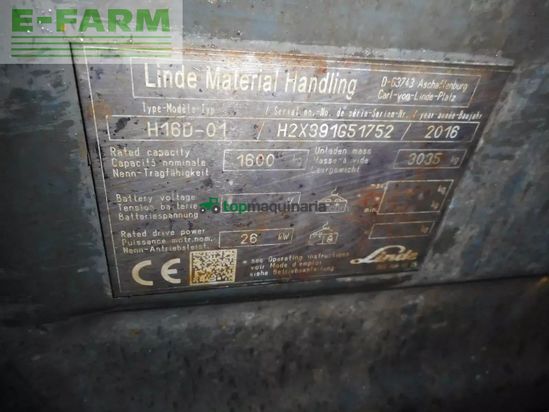 Elevadora - Linde - h16d-01evo triplex 4,62m + ss + kabine