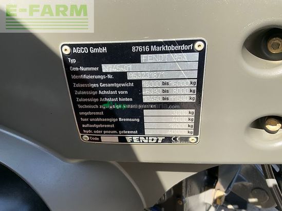 Tractor agrícola - Fendt - 936 profi plus tractor (st27042)