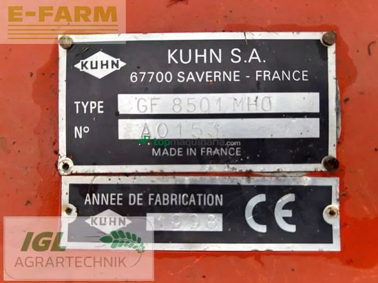 Henificador - Kuhn - gf 8501 mho