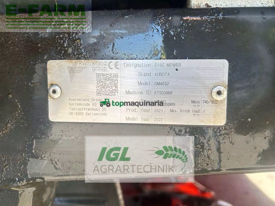 Cortacésped manual - Kubota - dm4032