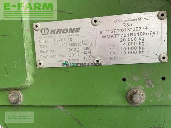 Remolqu agrícola - Krone - tx 460 gl