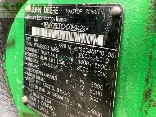 Tractor agrícola - John Deere - 7250r