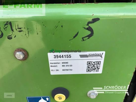Remolqu agrícola - Krone - mx 370 gd