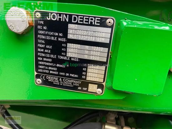 Tractor agrícola - John Deere - 7530 premium