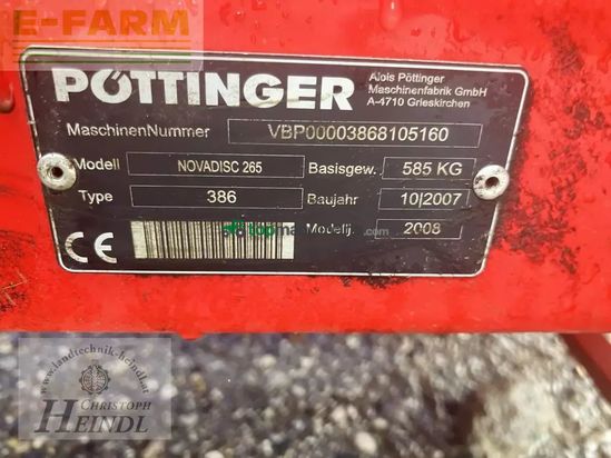 Cortacésped manual - Pöttinger - novadisc 265