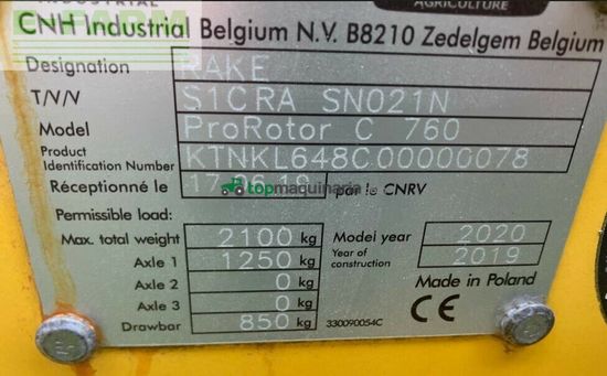 Rastrillo - New Holland - prorotor c 760