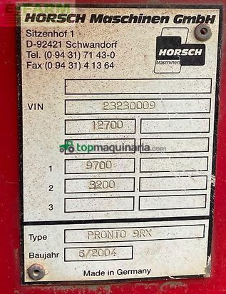 Sembradora - Horsch - pronto 9 rx