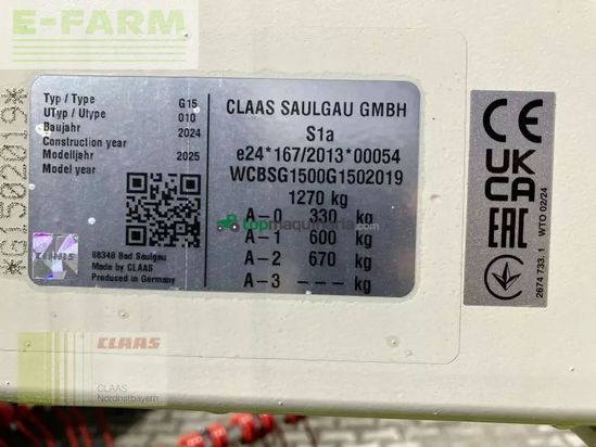 Rastrillo - Claas - liner 700 twin