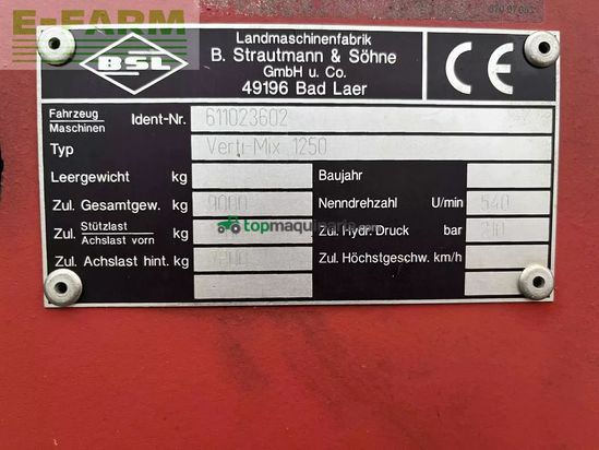 Remolqu esparcidor - Strautmann - verti-mix 1250