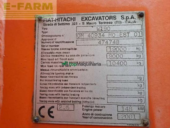 Minicargadora -  - hitachi w 190