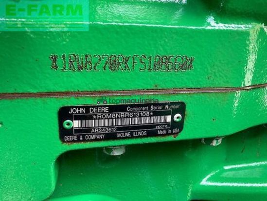 Tractor agrícola - John Deere - 8270r *e23* motor überholt