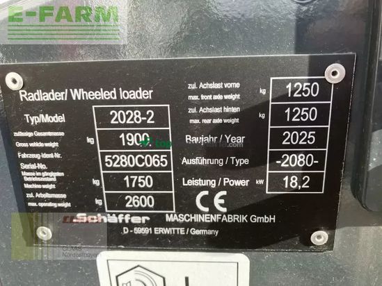 Minicargadora - Schaffer - 2028-2 hoflader
