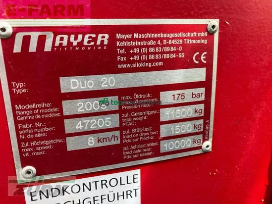 Remolqu esparcidor - Siloking - duo 20 mayer siloking 20m³