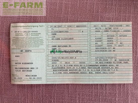 Tractor agrícola - Same - explorer 95