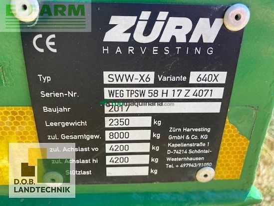 Cabezal - John Deere - 640x mit schneidwerkswagen schneidwerk