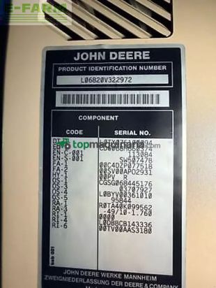 Tractor agrícola - John Deere - 6820 power quad