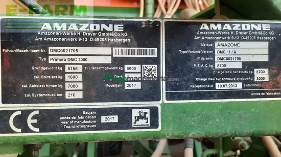 Sembradora directa - Amazone - primera dmc 3000-c