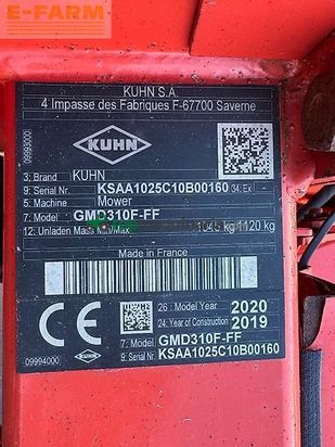 Cortacésped manual - Kuhn - gmd 310 f - ff