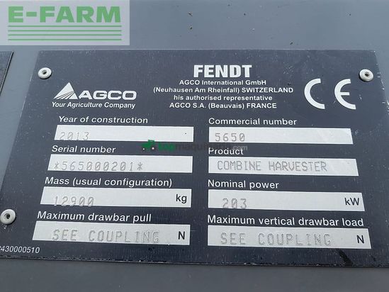 Cosechadora de Cereal - Fendt - 6275 l
