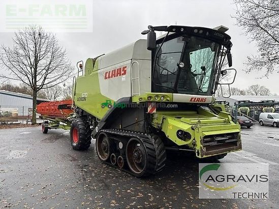 Cosechadora de Cereal - Claas - lexion 670 terra trac + sw v750 + tw