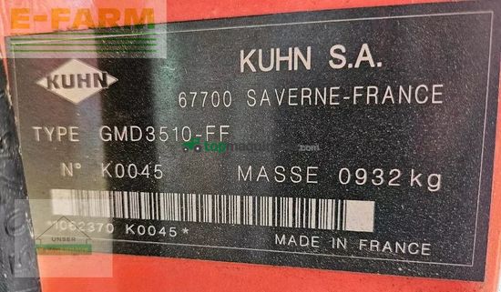 Cortacésped manual - Kuhn - mähwerk gmd 3510 ff