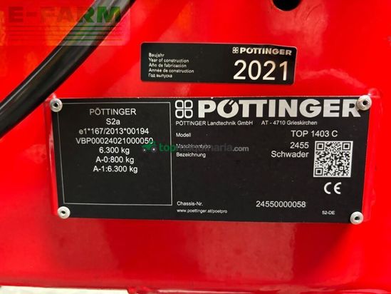 Henificador - Pöttinger - top 1403 c