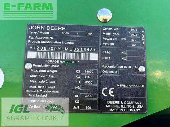 Cosechadora de Cereal - John Deere - 8500i