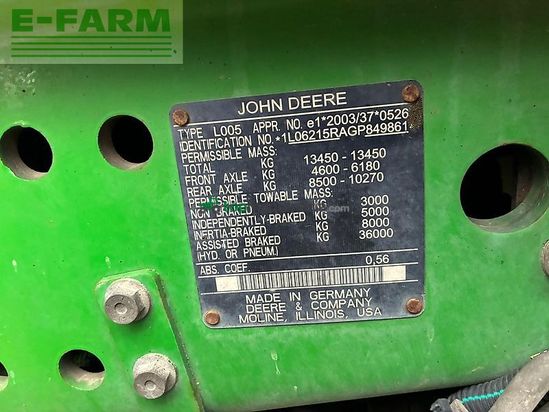 Tractor agrícola - John Deere - 6215r