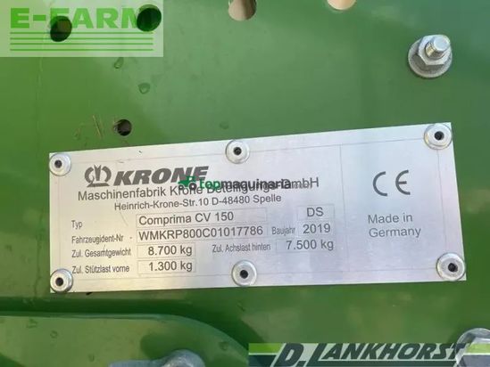 Empacadora gigant - Krone - comprima cv 150 xc