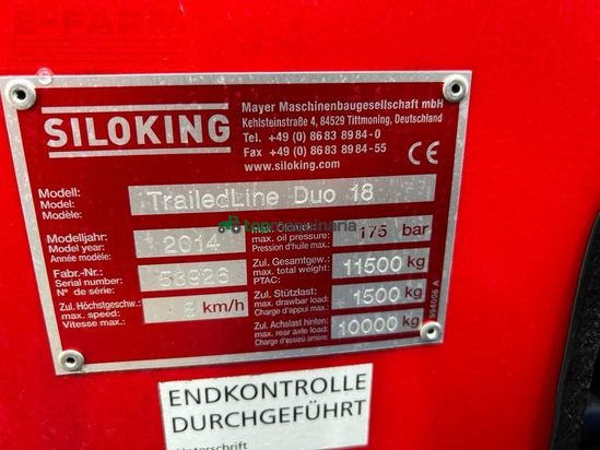 Remolqu esparcidor - Siloking - TrailedLine Duo 18 ABVERKAUF!!