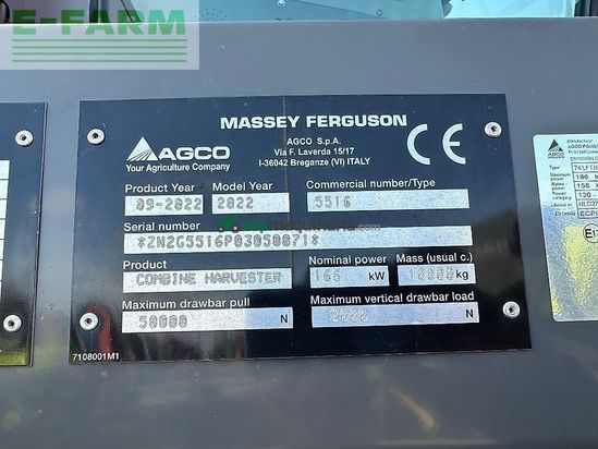 Cosechadora de Cereal - Massey Ferguson - 7344 activa