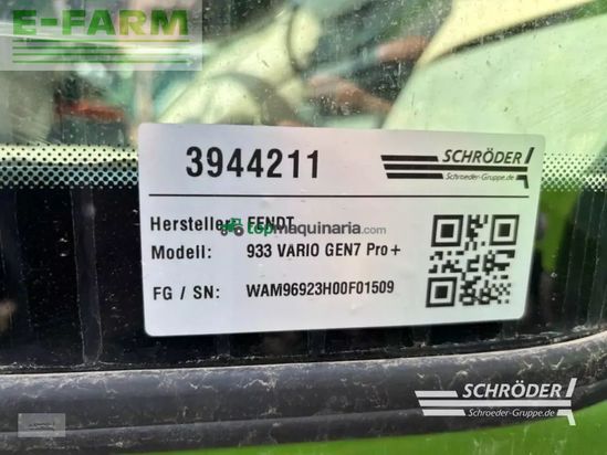Tractor agrícola - Fendt - 933 vario gen7 profi plus