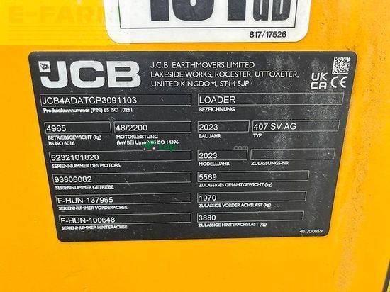 Minicargadora - JCB - 407 agri