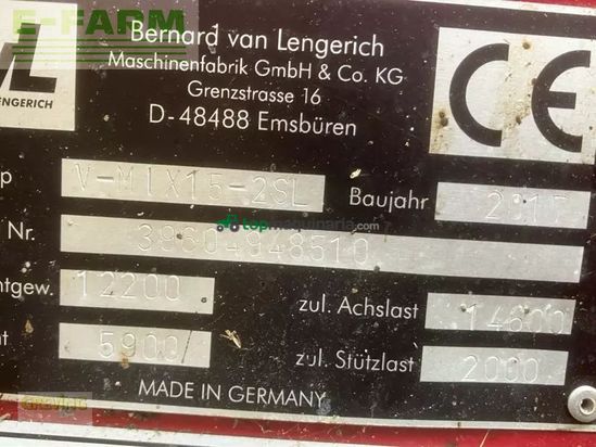 Remolqu esparcidor - BVL - v-mix15-2sl *kundenauftrag*