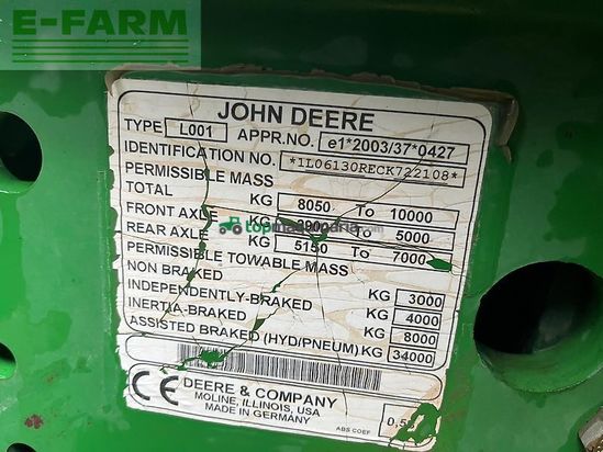 Tractor agrícola - John Deere - 6 130 r