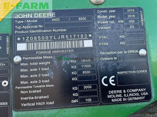 Cosechadora de Cereal - John Deere - 8500