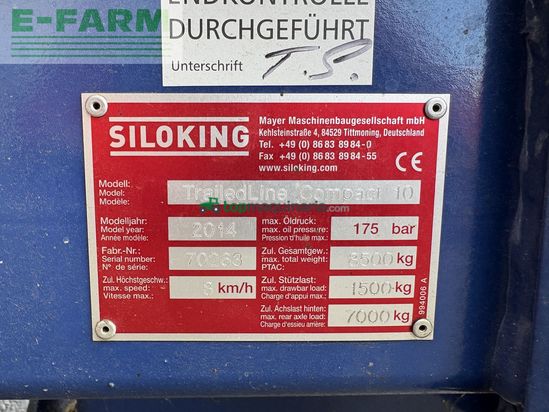 Remolqu esparcidor - Siloking - compact 10 trailed line