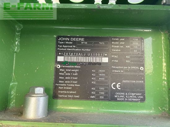 Cosechadora de Cereal - John Deere - t 670 i allrad 4 wd