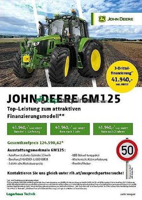 Tractor agrícola - John Deere - 6m 125